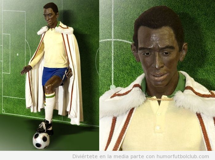 Estatua de Pelé en el museo de cera de Madrid