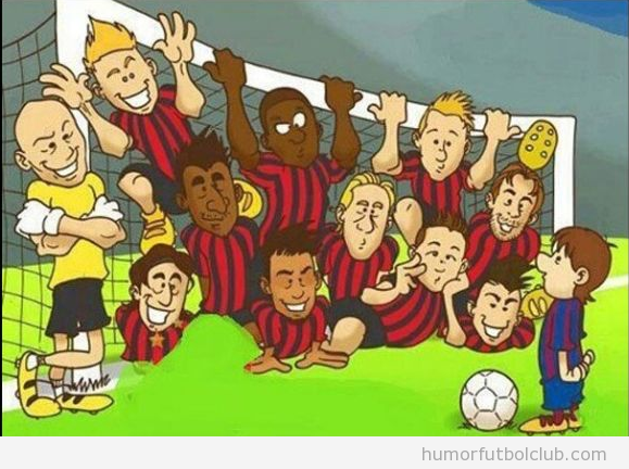 Viñetas divertidas de la táctica del Ac Milan ante el Barça