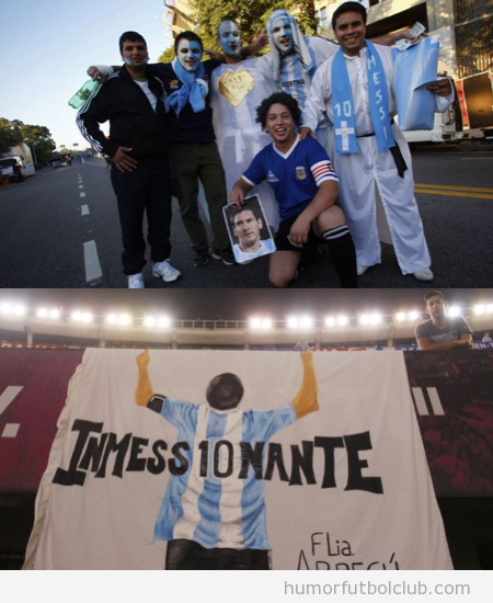 Pancarta graciosa Messi, Inmessionante