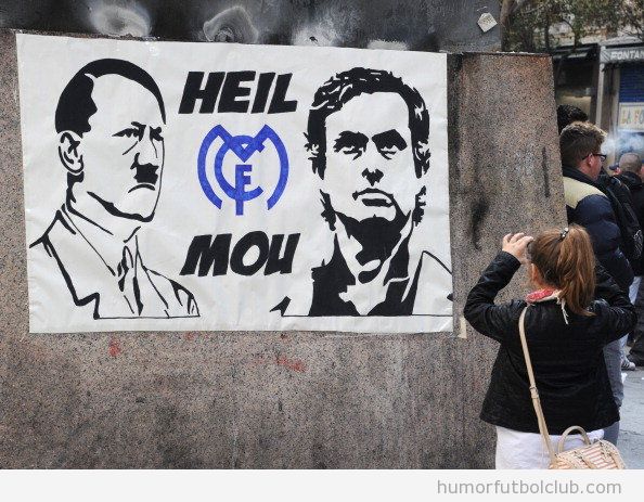 Graffiti en el Bernabeu, Hitler y Mourinho