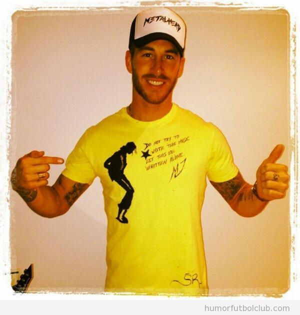 Foto de Sergio Ramos en Instagram con camiseta de Michael Jackson
