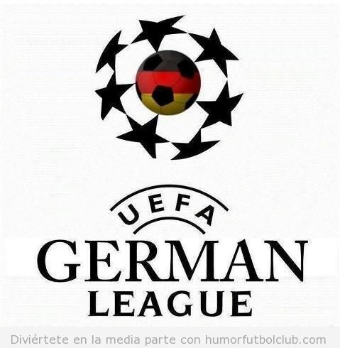 Logo de la Champions League con bandera de Alemania