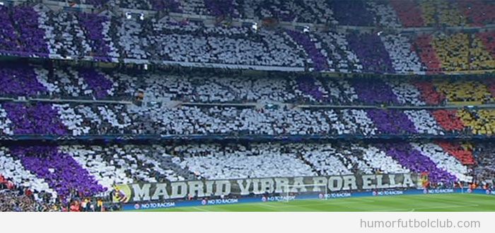 Tifo del Real Madrid antes del partido de Champions vs Borussia Dortmund
