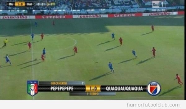 Foto graciosa, Italia Haiti, televisión Rai, pepe vs quaquaqua