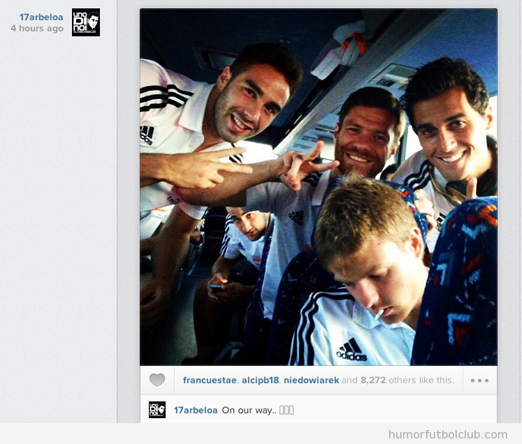 Arbeola trollea a Illaramendi, dormido en el autobús del Real Madrid