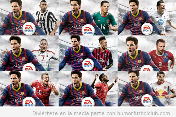 Las diferentes portadas del FIFA 14 en todos los países