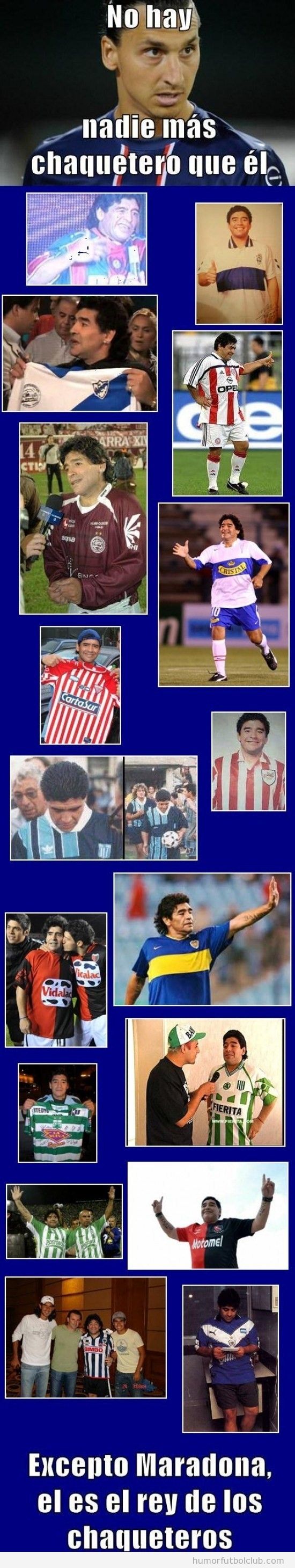 Meme fútbol, Ibrahimovic y Maradona chaqueteros