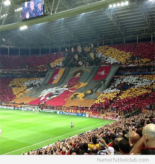 Tifo de la hinchada del Galatasaray vs Real Madrid