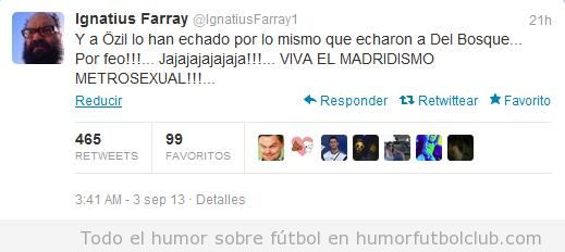Tweet gracioso sobre el Real Madrid y los feos