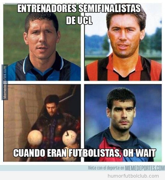 Ancelotti, Simeone, Mourinho y Guardiola de jóvenes futbolistas