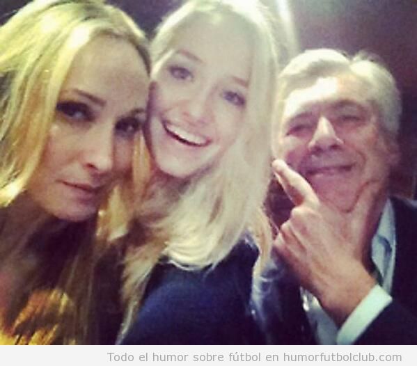 Selfie Ancelotti novia e hija
