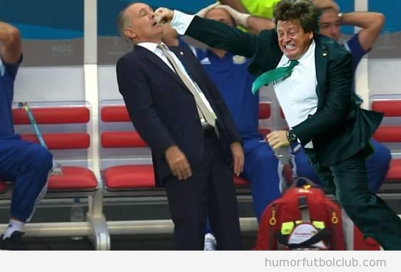 Memes graciosos del entrenador de argentina en el partido vs Bélgica en Mundial fútbol 14