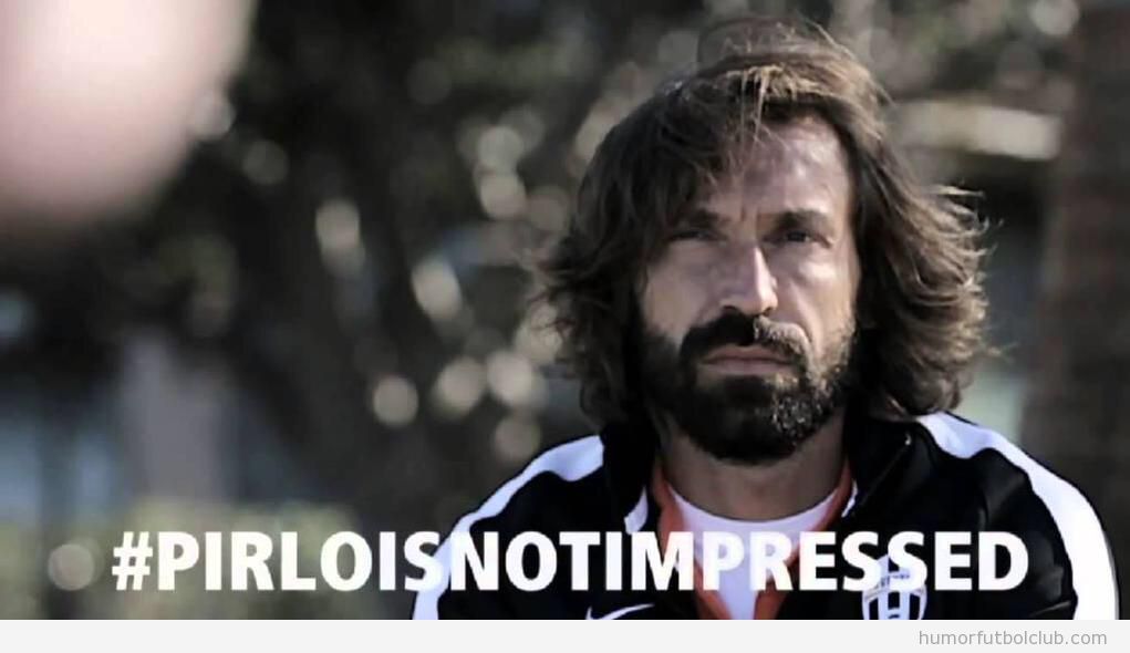 Meme gracioso fútbol, Pirlo is not impressed
