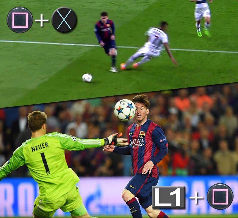 Meme gracioso, jugada Messi y Neuer en FIFA
