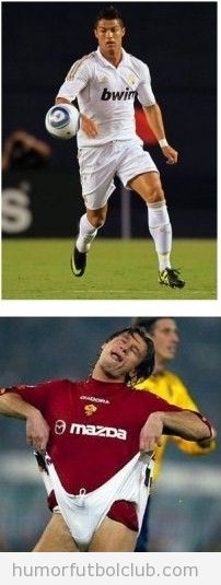 Cuando juego delante chicas al fútbol creo que me parezco a Cristiano Ronaldo