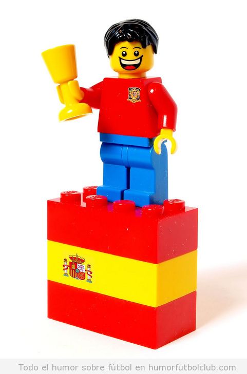 Lego de David Villa de la selección española futbol La Roja