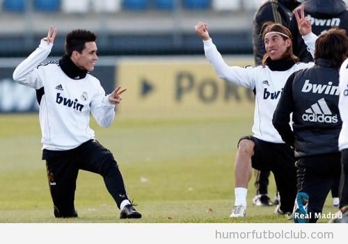 Callejón y Sergio Ramos so amigos y hacen el idiota en los entrenos