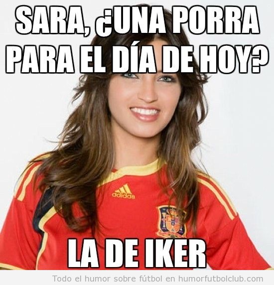 Meme de Sara Carbonero, una porra, la de Iker, Gracias Sara