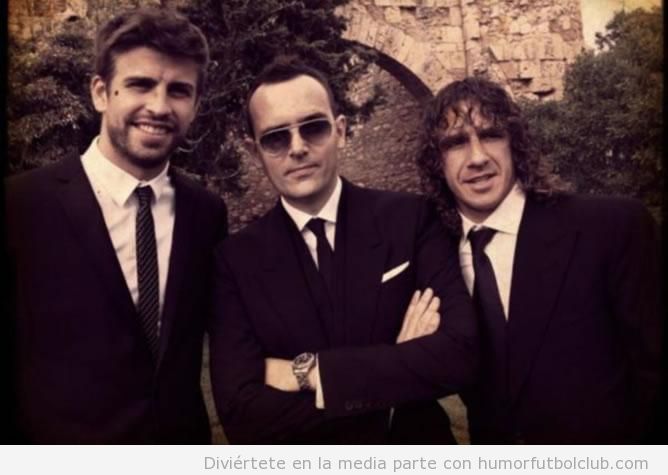 Foto graciosa y curiosa de Piqué Puyol y Risto Mejide en la boda de Iniesta