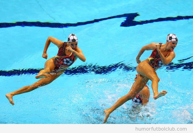 Coreografía de natación sincronizada Juegos Olímpicos 2012 basada en fútbol