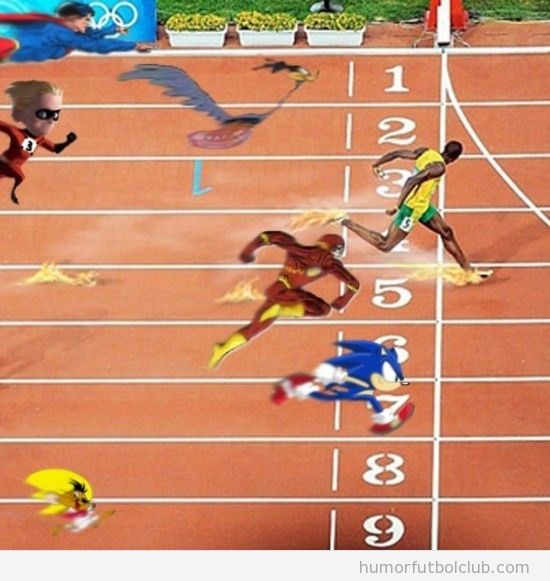 Sonic Flash, Correcaminos en los 100 metros liso contra Bolt