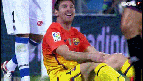 Gif animado de Messi en un penalti Getafe -barça