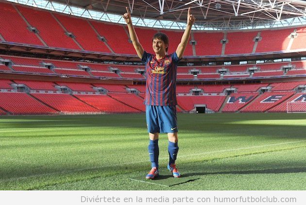 Figura de cera de Messi en Wembley