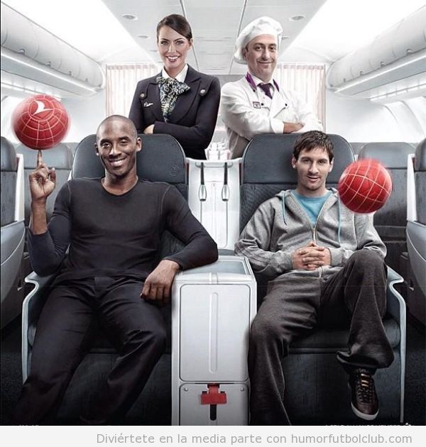 Messi y Kobe Bryant en un anuncio de Turkish airlines