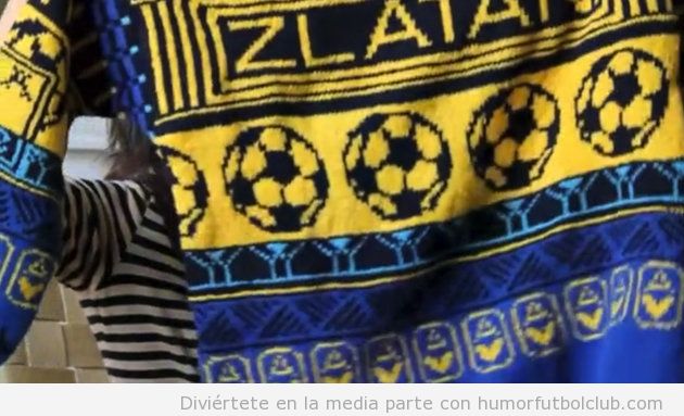 Jersey de lana de Zlatan Ibrahimovic hecho por un artista sueco
