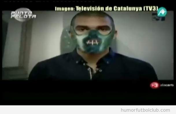 Pepe del Real Madrid con máscara de Hannibal Canibal TV3