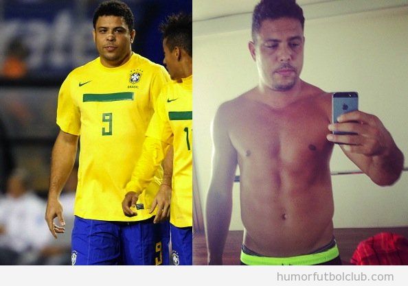 Fotos del ante y después de perder peso de Ronaldo 