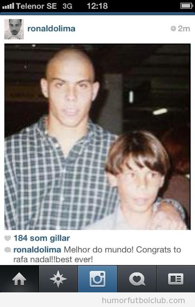 Foto curiosa de un Ronaldo joven con Nadal de niño
