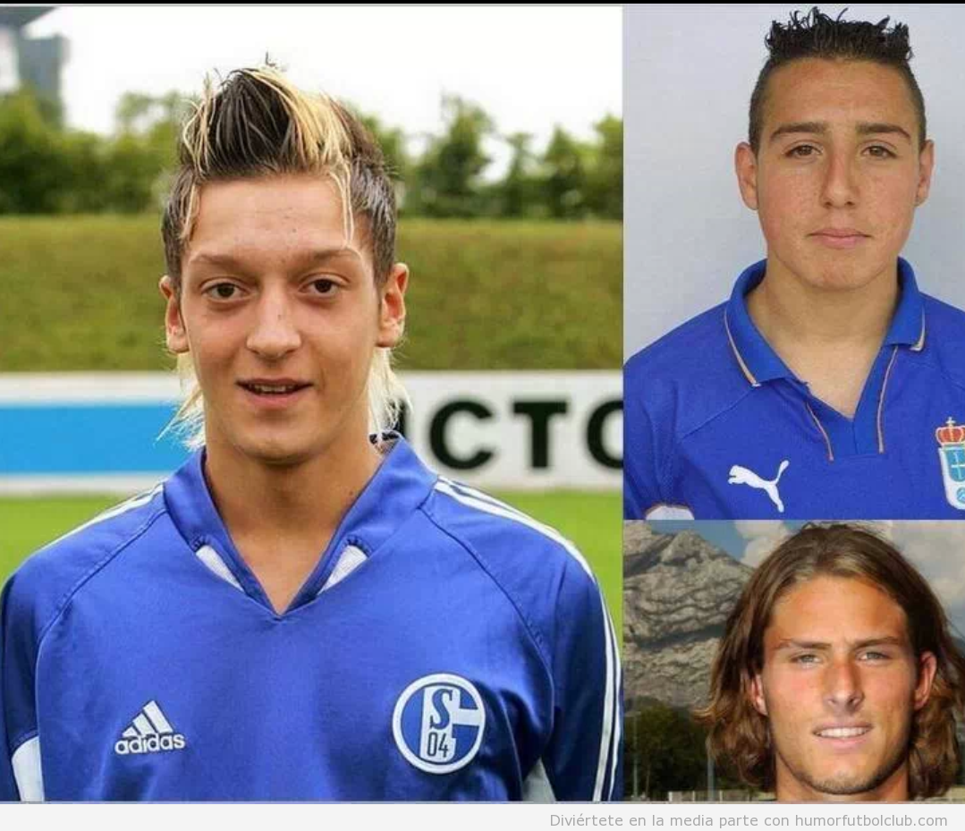 Foto curiosa de los futbolistas Özil, Cazorla y Giroud de jóvenes