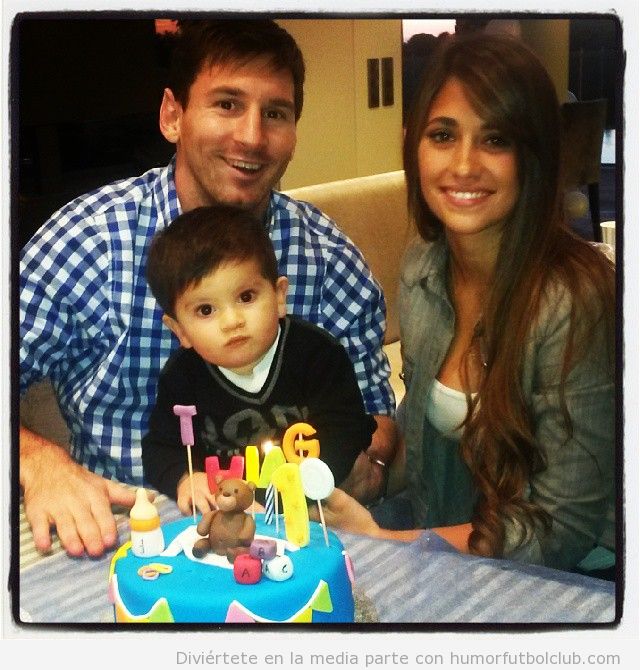 Foto bonita del primer cumpleaños del niño de Messi