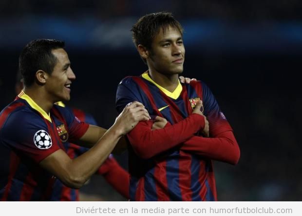 Nueva celebración gol Neymar con brazos cruzados