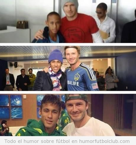 Fotos de Neymar y Beckham a través de los años