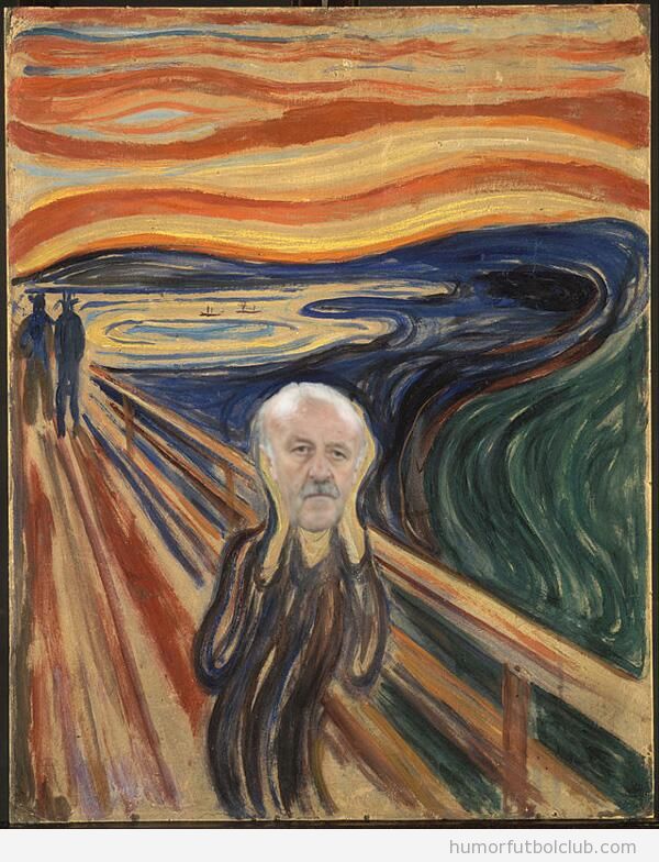Fotos graciosas y memes tras la derrota España Mundial, Del Bosque Munch