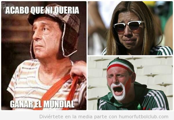 memes graciosos Chavo del 8 y eliminación México Mundial Brasil 2014