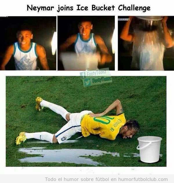 foto graciosa Neymar Ice bucket challenge
