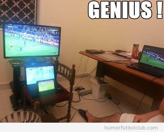 Imagen graciosa, 4 pantallas para ver fútbol