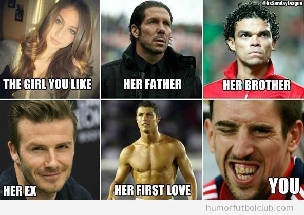 Meme gracioso fútbol sorbe la chica que te gusta