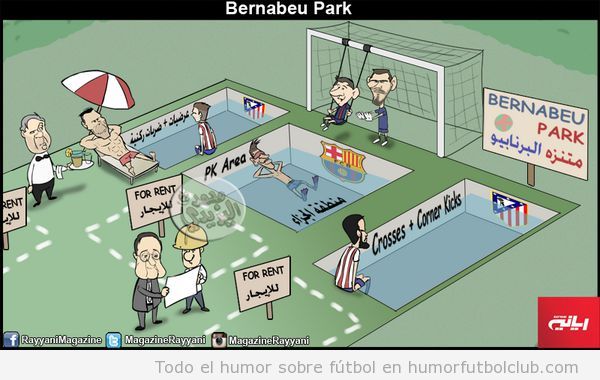Viñeta graciosa Real Madrid, Bernabeu Park