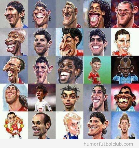 Caricatura futbolistas famosos