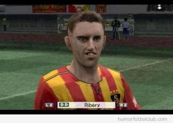Futbolista Ribéry en el videojuego PES 06