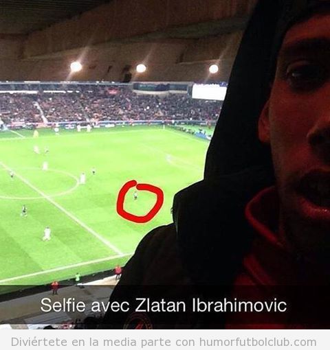Selfie gracioso con Zlatan Ibrahimovic