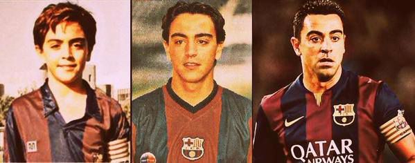 Fotos de la historia de Xavi en el Barça desde pequeño