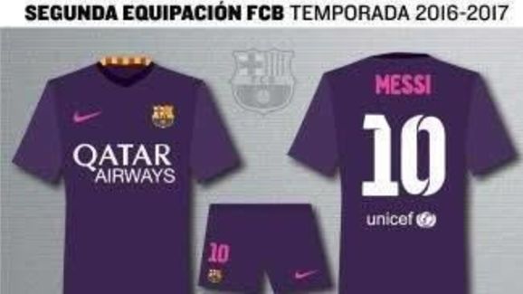 Segunda equipación Barça 2017 Away Kit