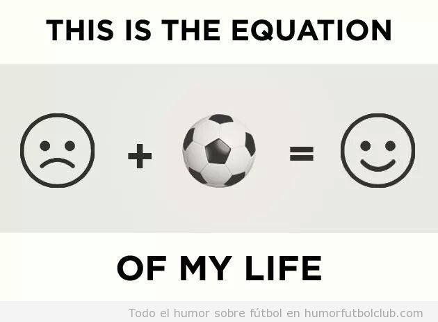 Ecuación felicidad con el fútbol